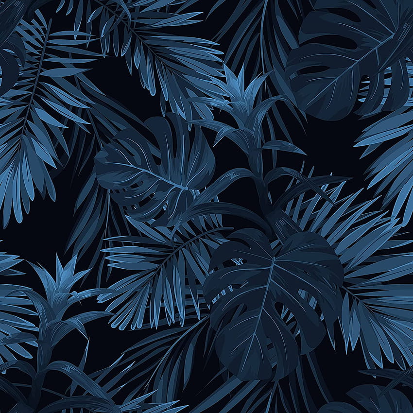 Dark Blue Leaves Peel and Stick : Everything Else HD phone wallpaper