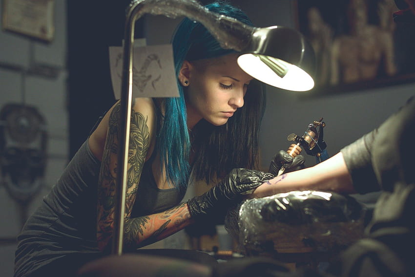 1. "Babe with tattoo and blue hair" - wide 6