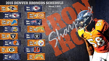 give me the broncos schedule