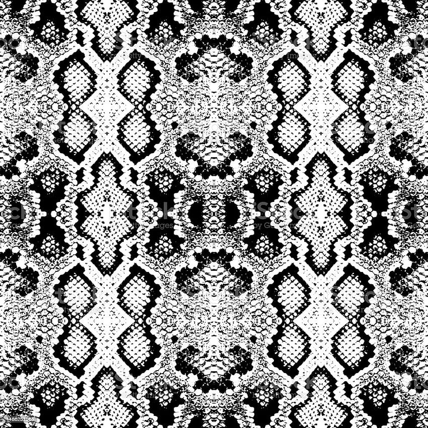 Snake Skin Scales Texture Seamless Pattern Black Isolated On White Backgrounds Simple Ornament Fashion Print And Trend Of The Season Can Be Used For Gift Wrap Fabrics Vector Stock Illustration, snake texture HD phone wallpaper