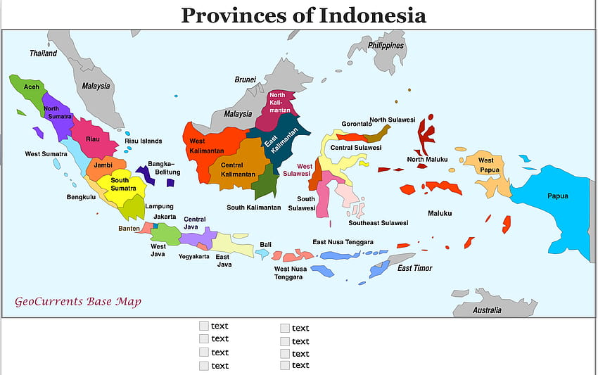 Semplice mappa dell'Indonesia, mappa dell' Sfondo HD