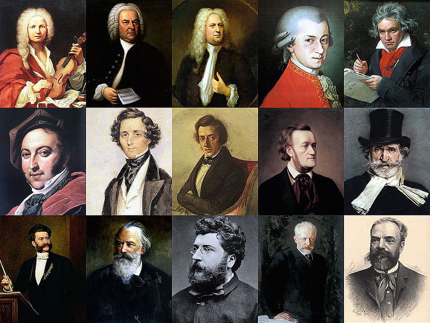 教育における音楽: 西ヨーロッパの植民地精神の生きた遺物 – メディアの多様化、作曲家 高画質の壁紙