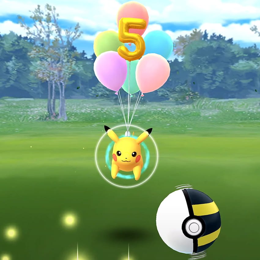 Pokemon Go Flying Pikachu: how to catch the 5th anniversary balloon Pikachu HD phone wallpaper