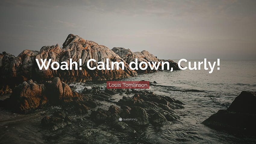 Louis Tomlinson Quote “woah Calm Down Curly ” Hd Wallpaper Pxfuel