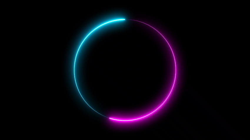 Fond de boucle parfaite d'animation abstraite. Cercle lumineux au néon. Vidéo minimaliste moderne pour la publicité [Vidéo] en 2021 Fond d'écran HD