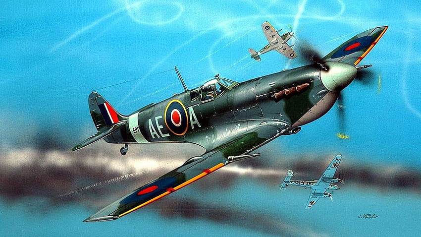 Supermarine Spitfire Full ve Arka Planlar, havalı İngiliz spitfire HD duvar kağıdı