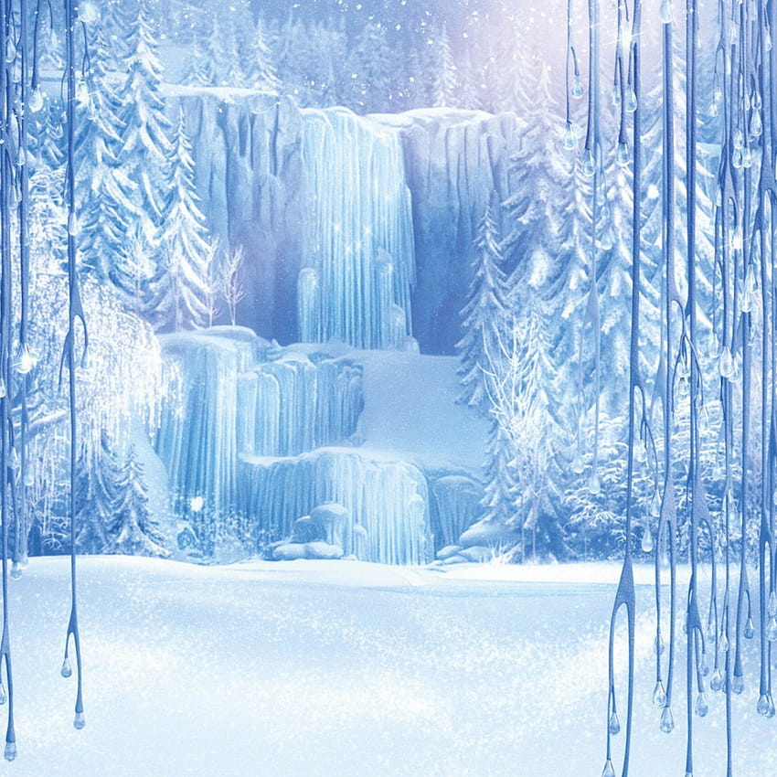Frozen curtain, magic winter HD phone wallpaper
