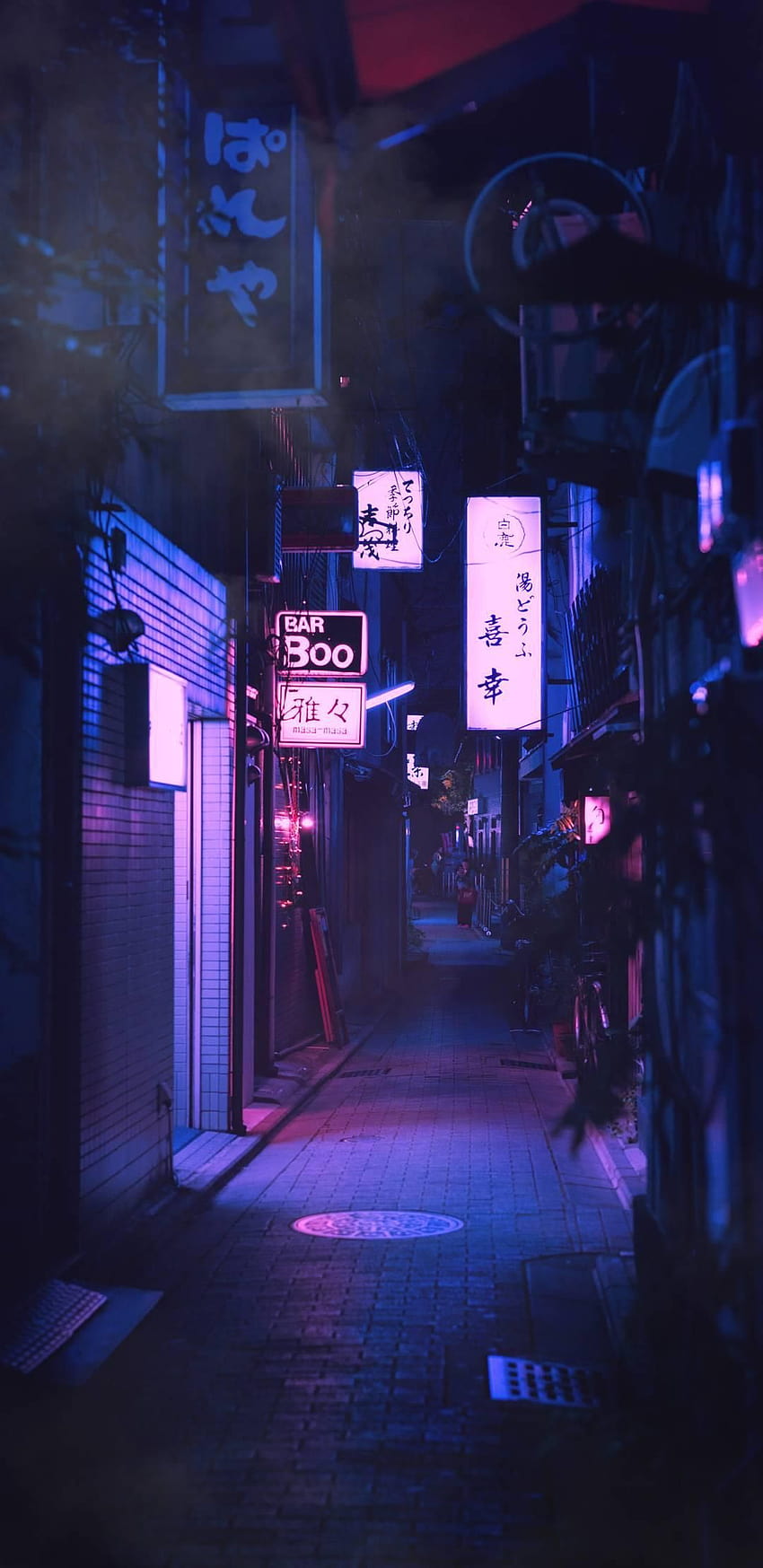 tokyo'da oldukça neon sokak, tokyo sokakları estetik HD telefon duvar kağıdı