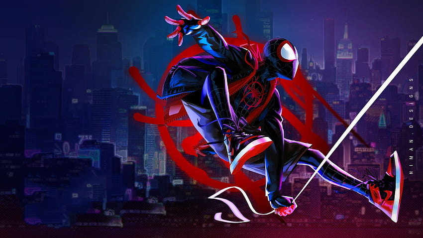 Movie Spider, miles morales logo HD wallpaper
