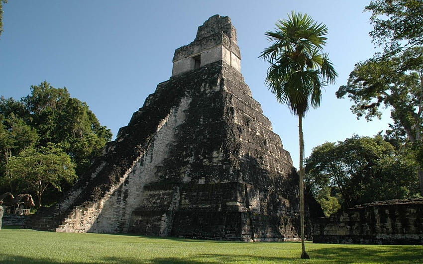 Tikal ist eine der größten archäologischen Stätten und städtischen Zentren, Tikal-Nationalpark HD-Hintergrundbild