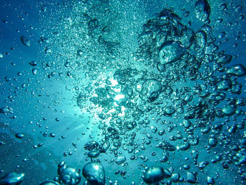 Bąbelkowa grafika głębinowa, głęboko pod wodą Tapeta HD