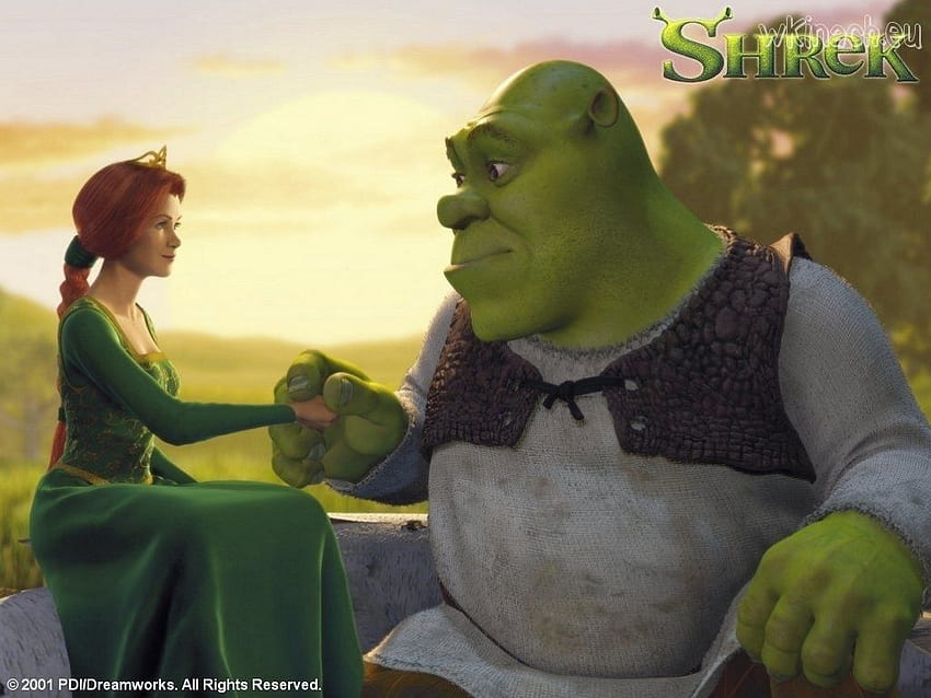 Shrek and Fiona in love HD wallpaper