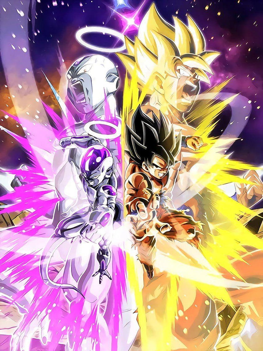 LR Goku and Frieza Super Saiyan Dragon Ball Z Dokkan Battle, dbz frieza HD phone wallpaper