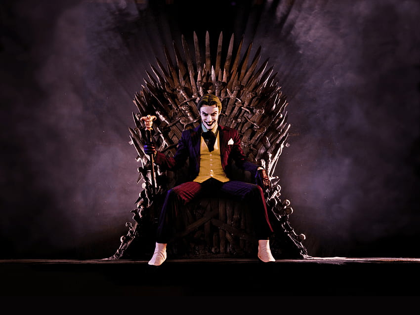 Meet Harley's Joker...sitting on the Iron Throne... Check out, iron throne petyr HD wallpaper
