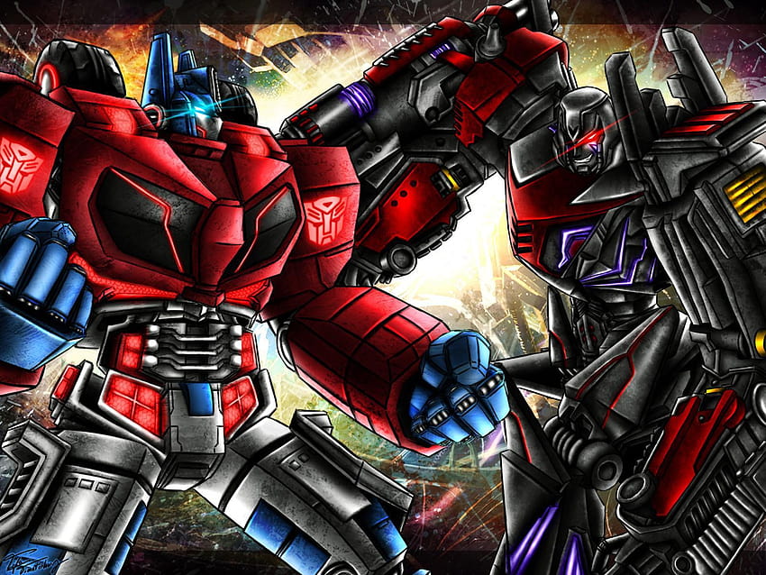transformers wallpaper optimus prime vs megatron