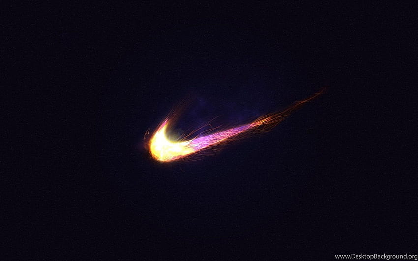 glowing nike sign