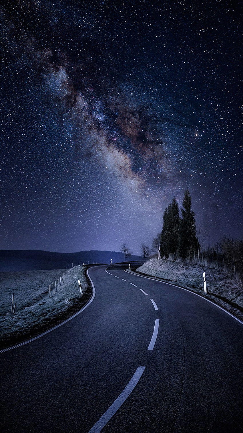 Driving Through The Night Mobile, night sky mobile HD phone wallpaper