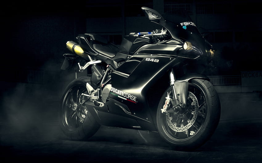 Ducati 848 Evo black motorcycle 2560x1600 , black ducati HD wallpaper