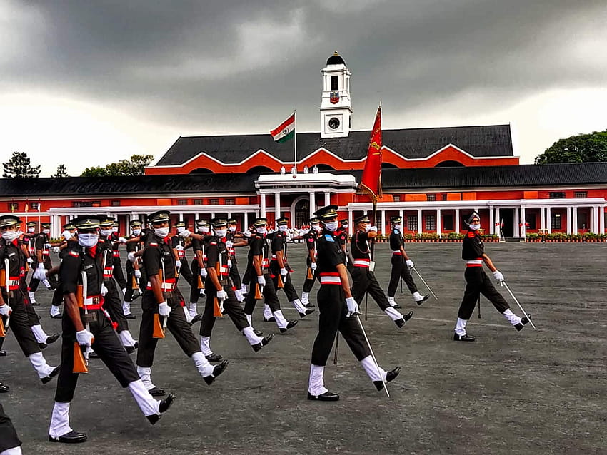 В : IMA Passing Out Parade, проведен на фона на COVID, индийска военна академия HD тапет