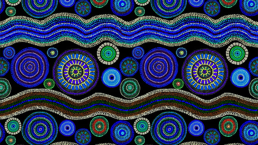 11 erstaunlich schöne Aborigine-Punktkunst + indigene Trommelmusik bei 432 Hz HD-Hintergrundbild