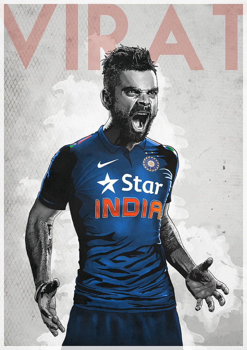 Cartaz da equipe de críquete da Índia, críquete masculino da Índia Papel de parede de celular HD