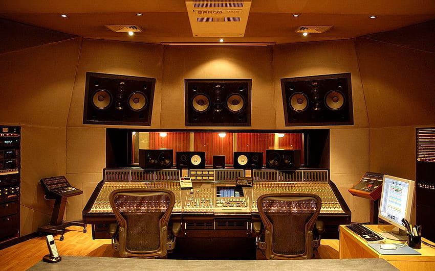 Akkordeontüren für Musikstudios, Aufnahmestudiohintergrund HD-Hintergrundbild