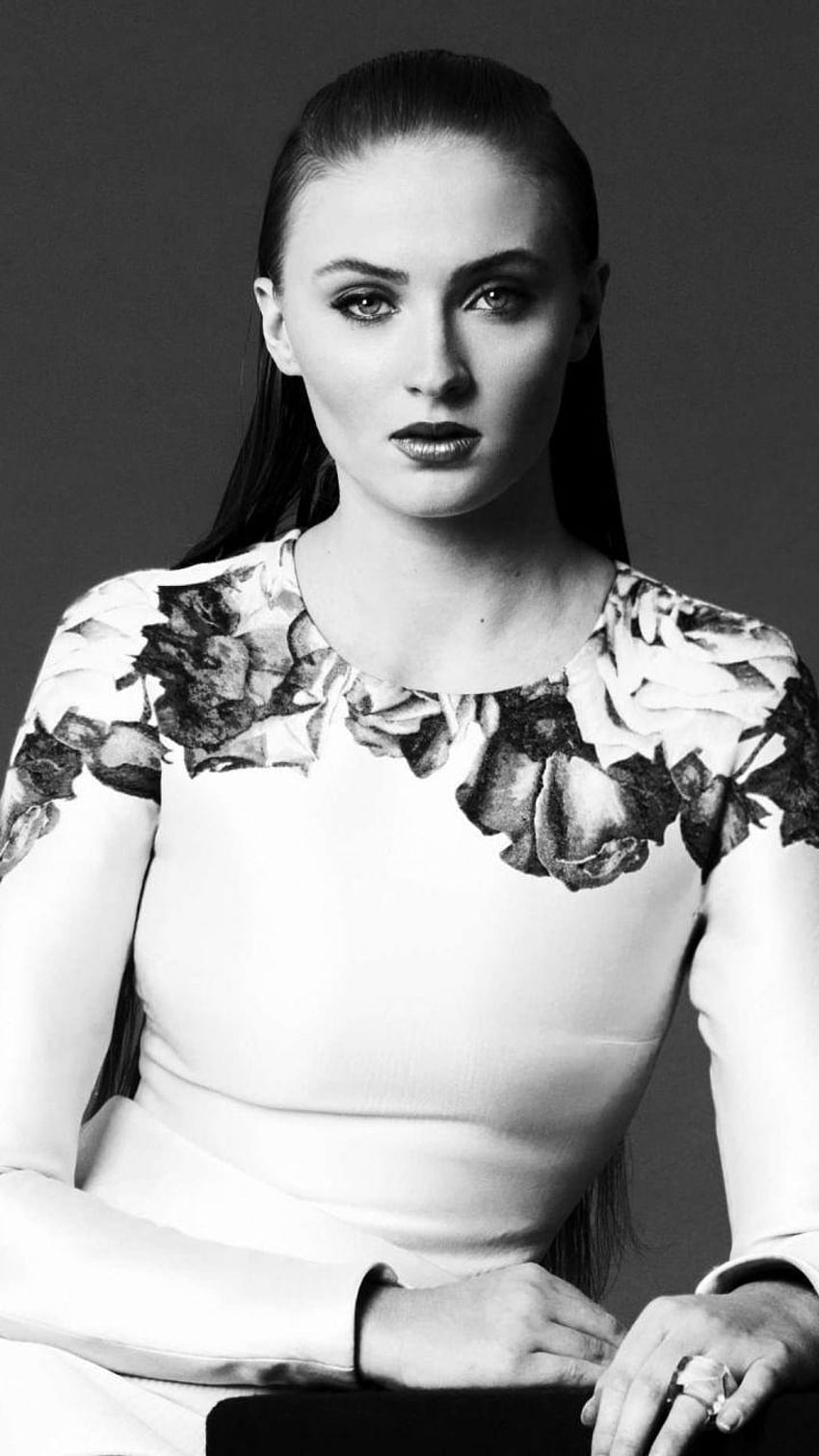 Sophie Turner, monochrome, 2018, 720x1280, sophie turner 2019 HD phone ...