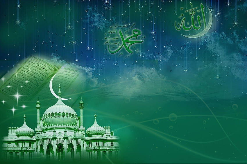 ออกแบบใบปลิว Maulid Nabi Muhammad SAW Desember, foto background kosong วอลล์เปเปอร์ HD
