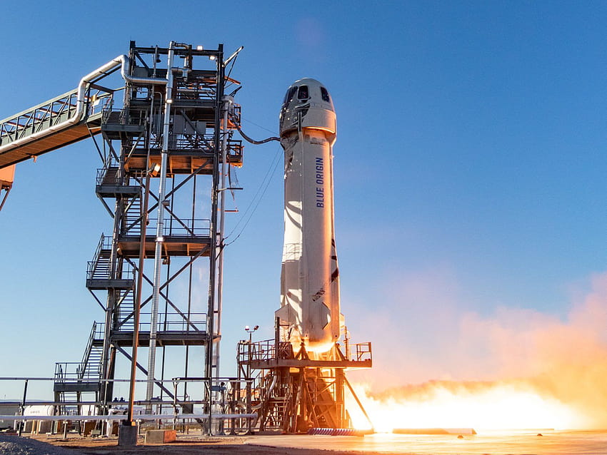 Blue Origin Jeff Bezos meluncurkan uji terbang roket wisata luar angkasa ke-12, jeff bezos blue origin Wallpaper HD