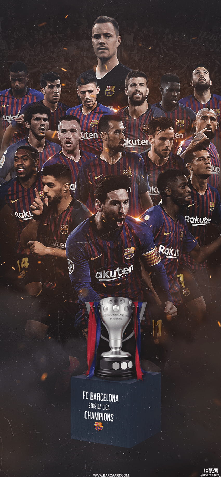 5 Barcelona 2019, fc barcelona 2019 squad iphone HD phone wallpaper