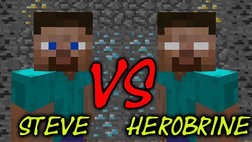 Minecraft Herobrine Vs Steve Wallpaper HD