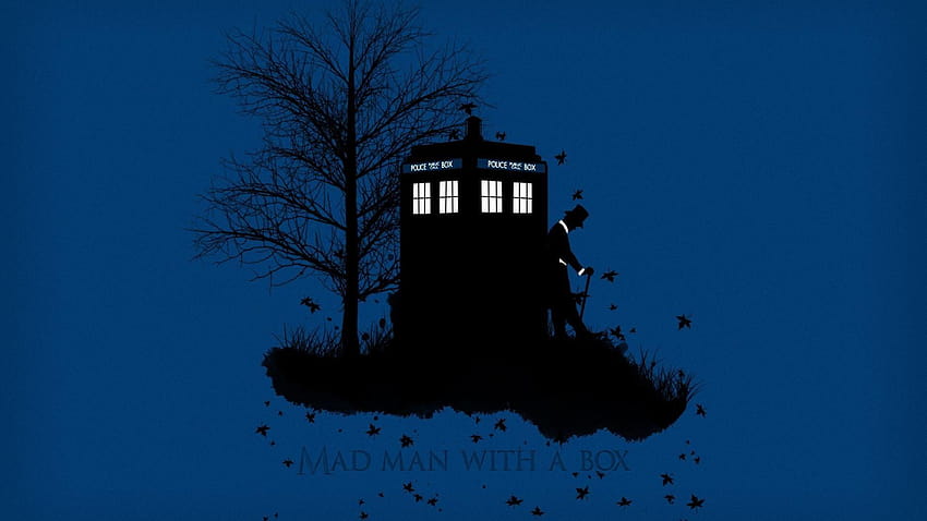 Doctor who tardis artwork blue backgrounds leaves, doctor who mac HD wallpaper