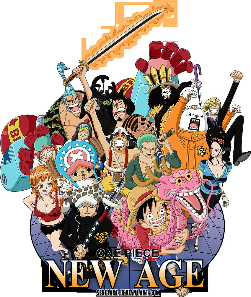 Banner Transparan One New Age Oleh Sergiart, one piece banner wallpaper ponsel HD