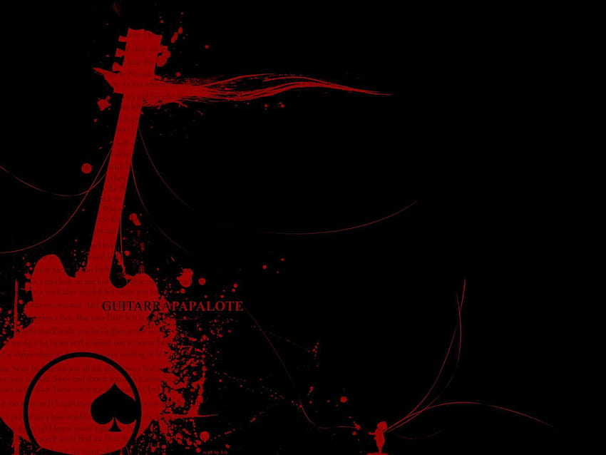Red guitars black backgrounds, guitar red HD wallpaper