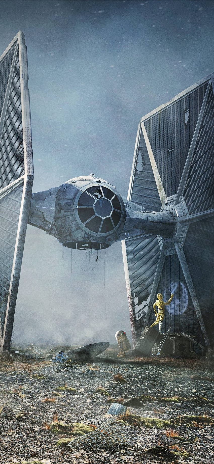 Scifi C 3PO R2 D2 Star Wars TIE Fighter Sony Xperi... iPhone, r2 iphone HD phone wallpaper