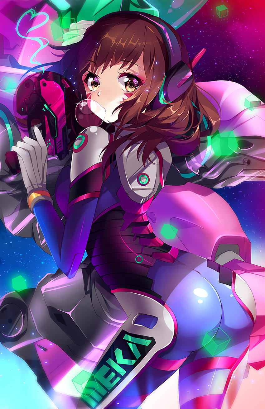 かわいいアニメ Dva Fanart、オーバーウォッチ Dva アニメ HD電話の壁紙