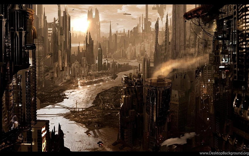 Future City In Ruins Fantasy Ruin City , ... Backgrounds, ruined city HD wallpaper