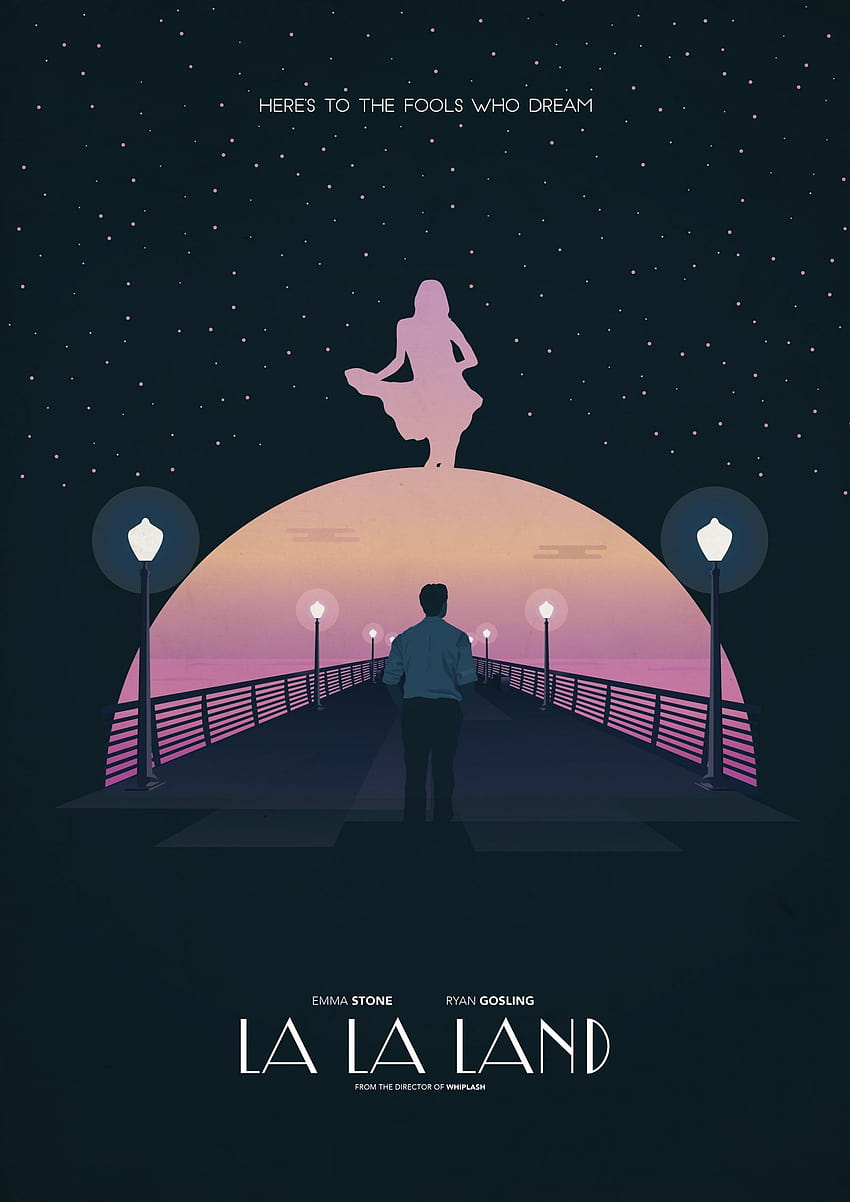 Cartel de la película La La Land, película fondo de pantalla del teléfono