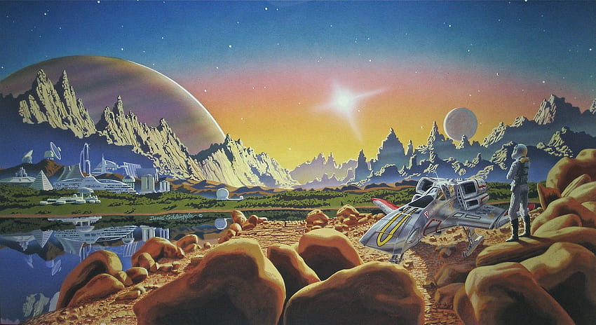 Retro Sci Fi, futuristic vintage HD wallpaper
