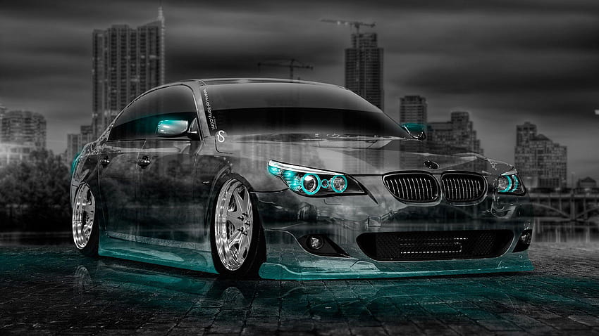 BMW M5 E60 Tuning Crystal City Car 2014, bmw e60 실버 HD 월페이퍼