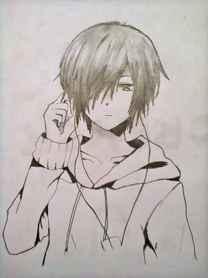 Sketch Simple Anime Boy Drawing, angry anime boy sketch HD phone ...