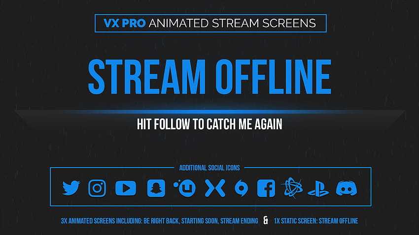 VX Pro Blue, stream ending soon HD wallpaper