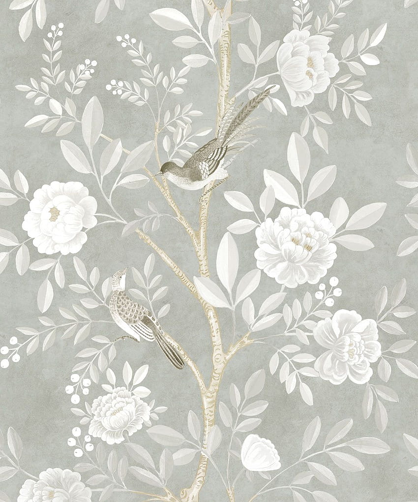 Chinoiserie • Robust Florals & Playful Birds • Milton & King USA HD phone wallpaper