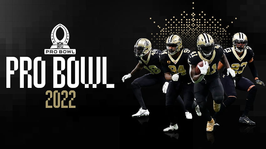 J.T. Gray, Cam Jordan, Alvin Kamara und Marshon Lattimore werden die New Orleans Saints beim Pro Bowl 2022 und den NFL-Teams 2022 vertreten HD-Hintergrundbild