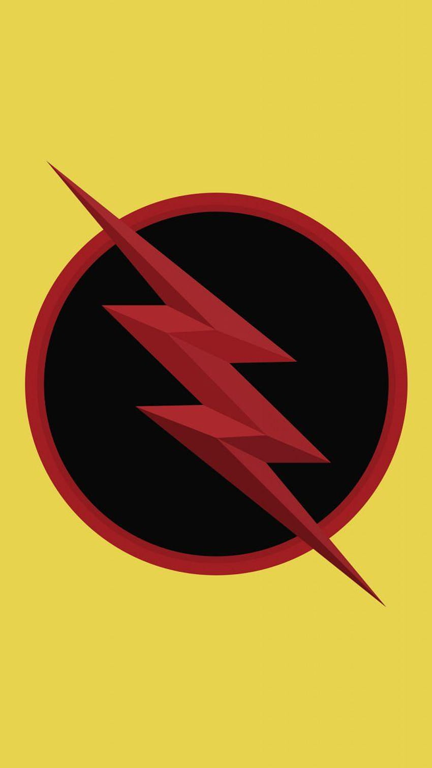 Reverse Flash, Logo, Dc Comics, Minimal, the flash logo iphone HD phone wallpaper