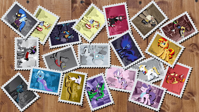 Antagonists Pony Stamps + by pims1978, garble HD wallpaper