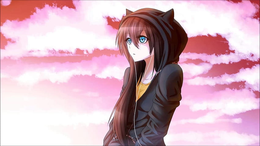 Preview Nightcore, Forgiven, Anime, Kız, kahverengi saçlı mavi gözlü anime kız HD duvar kağıdı