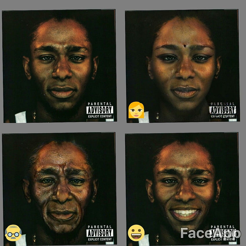 I put Mos Def's Black On Both Sides through FaceApp, turned out HD phone wallpaper