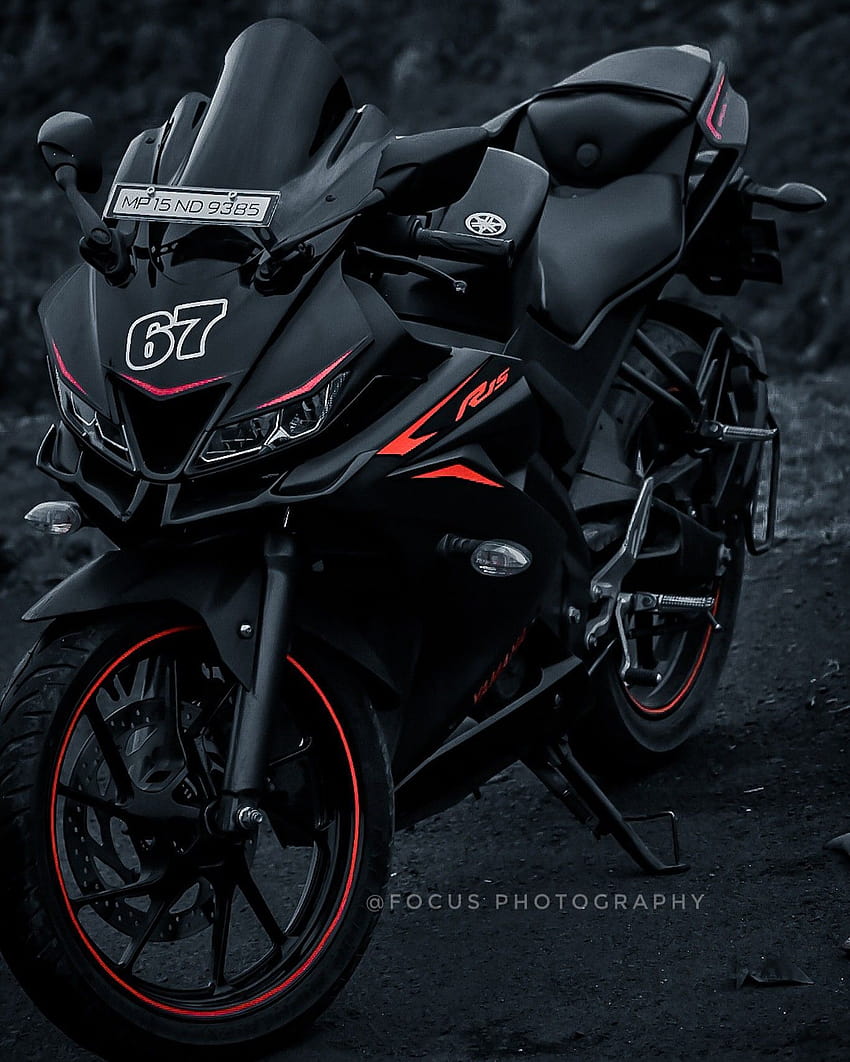 Yamaha yzf R15 v3 ..black and red .., r15 v3 dark night HD phone wallpaper  | Pxfuel