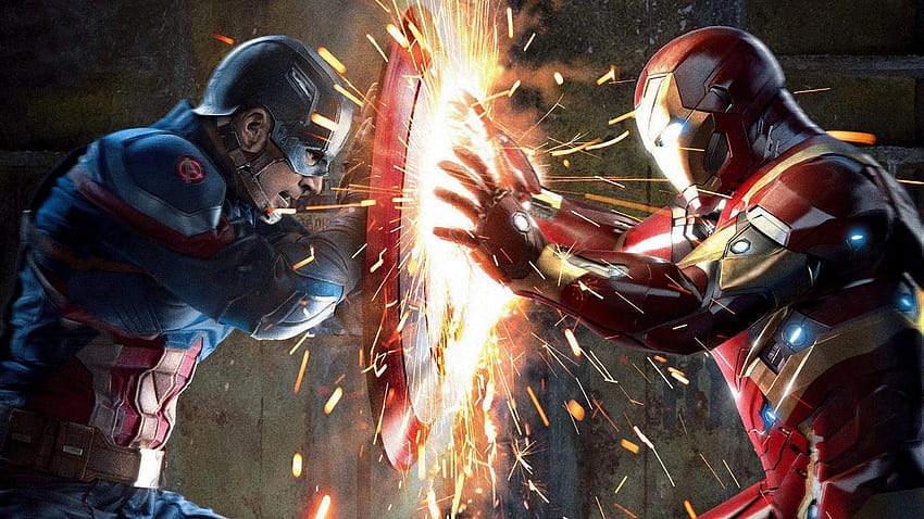 75 Captain America: Civil War, Capitan America guerra civile Sfondo HD